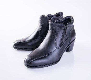 Ayakkabı veya bir arka plan üzerinde siyah renkli Bayan Ayakkabı.