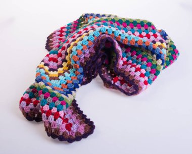 tığ işi veya bir arka plan üzerinde tığ işi battaniye.