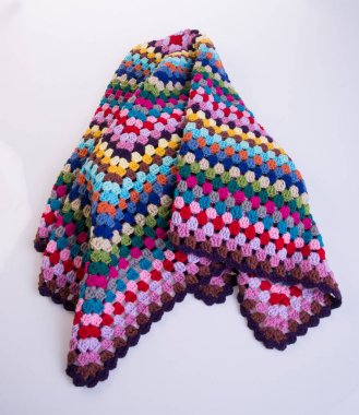 tığ işi veya bir arka plan üzerinde tığ işi battaniye.