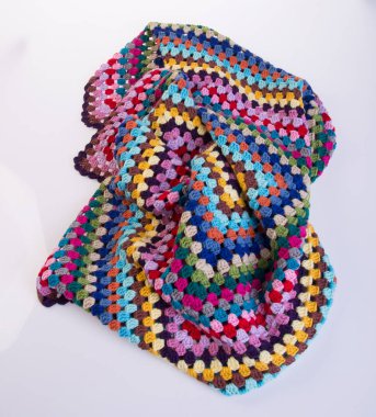 tığ işi veya bir arka plan üzerinde tığ işi battaniye.