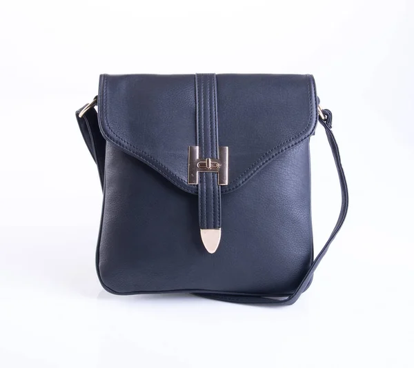 Borsa o borsa donna di colore nero su sfondo . — Foto Stock