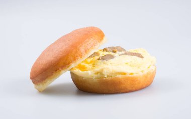 bir arka plan üzerinde Burger veya yumurta burger.