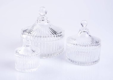 kavanoz veya kristal kavanozun arka planda.