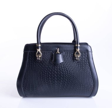 çanta veya bir arka plan üzerinde siyah renkli kadın çanta.