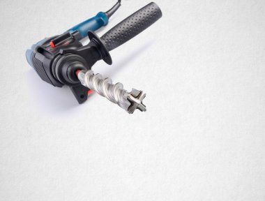 Elektrik sondaj makinesi veya sondaj makinesi arka plan üzerinde