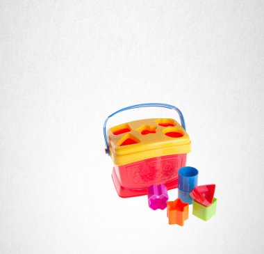 Şekil Sıralayıcısı veya Childs şekil sıralayıcısı bir arka plan üzerinde oyuncak.