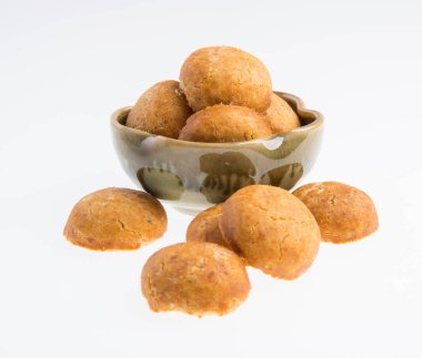 Fıstık çerez veya bir arka plan üzerinde Çince Geleneksel fıstık kurabiye