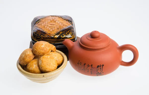 Biscoitos de amendoim ou biscoitos de amendoim tradicionais chineses em um backgr — Fotografia de Stock