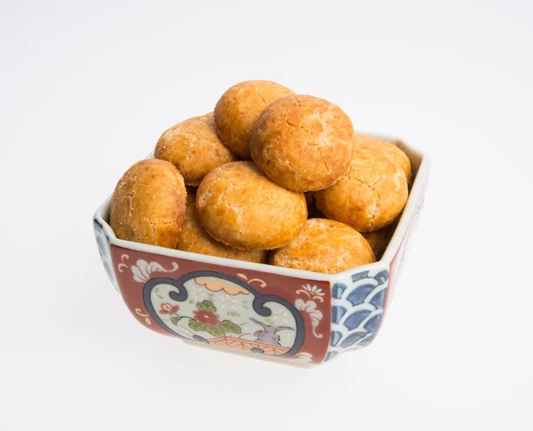 Peanut cookies or Chinese traditional peanut cookies on a backgr — Stock Photo, Image