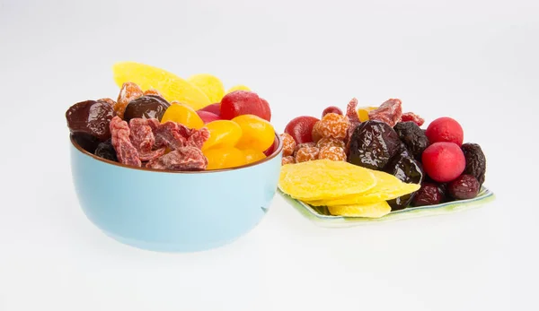Konserverade frukter eller mix konserverade frukter på bakgrunden. — Stockfoto