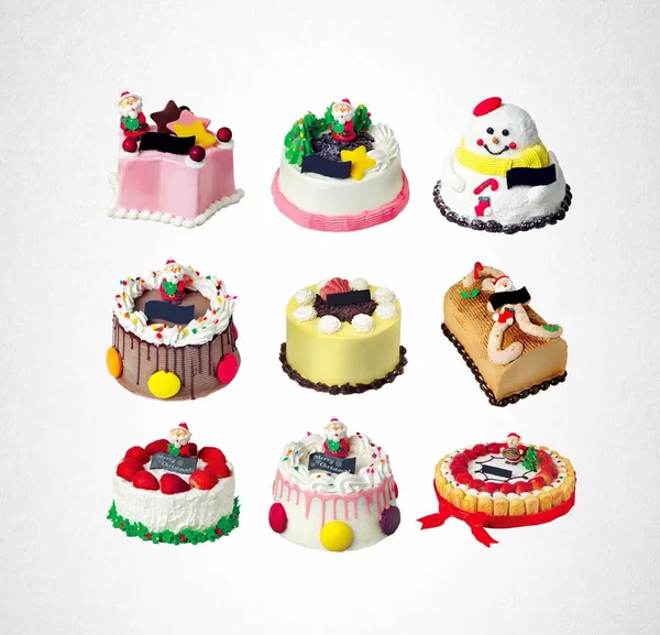 Pastel o la colección de pasteles de Navidad sobre un fondo . —  Fotos de Stock