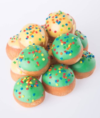 arka planda tatlı mini donut