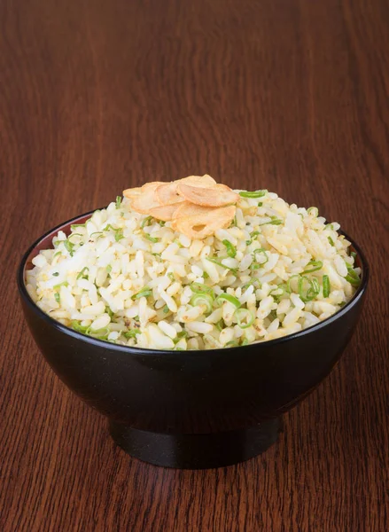 Cozinha japonesa. arroz frito no fundo — Fotografia de Stock