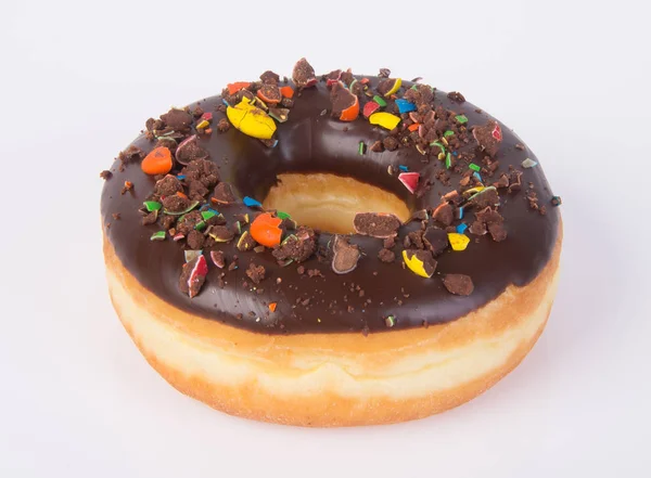 도넛입니다 배경에 초콜릿 — 스톡 사진