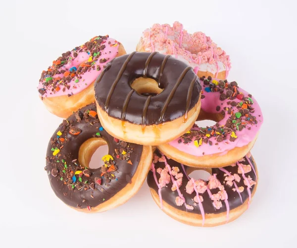 Donut Choklad Donuts Bakgrund — Stockfoto
