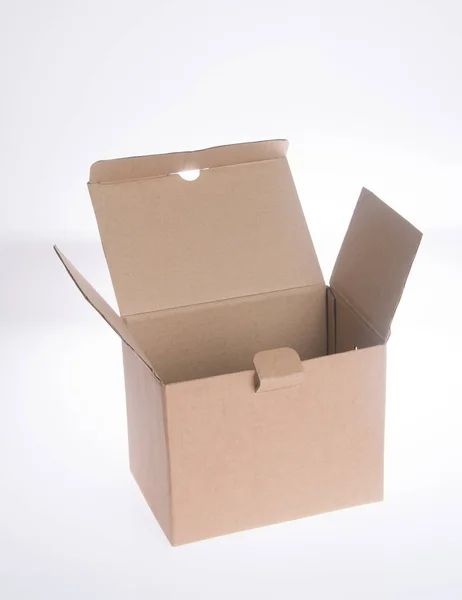 ボックス 背景に段ボール箱 — ストック写真
