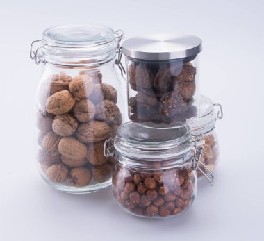 Kafayı yemiş. zemin üzerine karışık Kuruyemiş