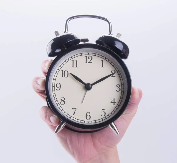 Alarm Clock Alarm Clock Hand Background — Stock Photo, Image