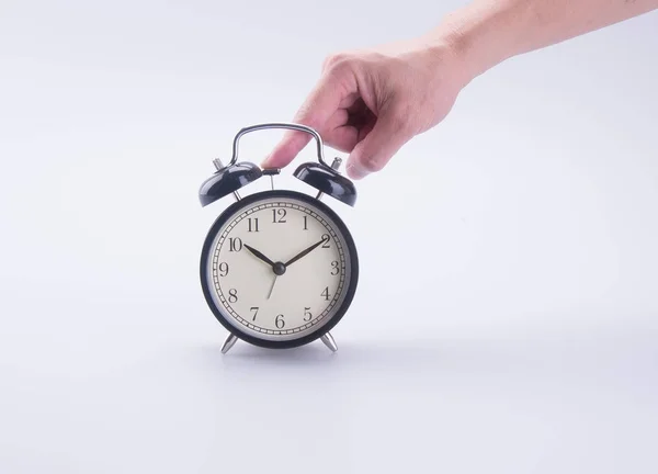 Alarm Clock Alarm Clock Hand Background — Stock Photo, Image