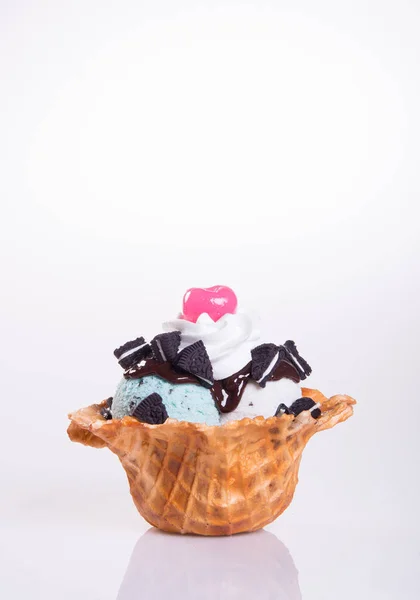 Ice cream scoop or mixed ice cream on background. — Stock Photo, Image