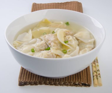 Wonton Soup. pork soup asia food clipart