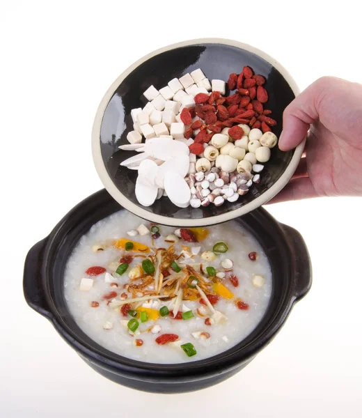 Porridge Healthy Porridge Cooked Sweet Potato Diet Nutrition Healthy Eating — Stock Photo, Image