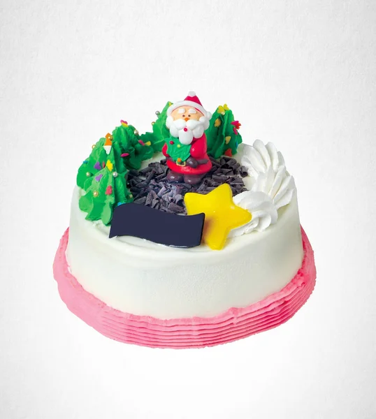 Cake Christmas Cakes Santa Background — Stock Photo, Image