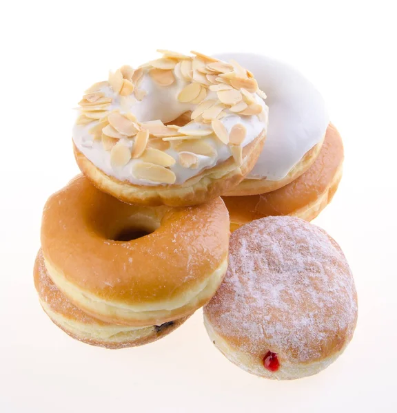 Donut Isolerad Vit Bakgrund — Stockfoto