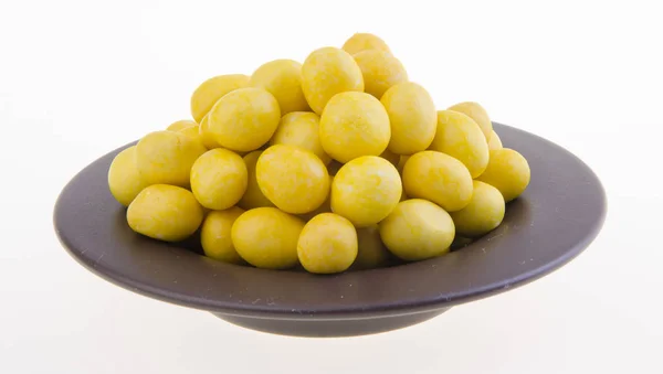 Erdnüsse Oder Knusprig Beschichtete Erdnüsse Auf Hintergrund — Stockfoto
