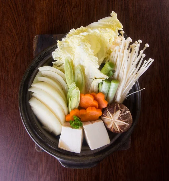 Ιαπωνική Κουζίνα Ζεστό Δοχείο Στο Παρασκήνιο — Φωτογραφία Αρχείου