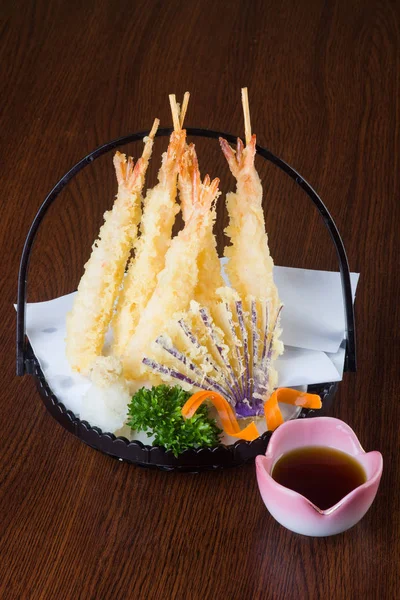 Japanese Cuisine Tempura Deep Fried Mix Vegetable Background — Stock Photo, Image