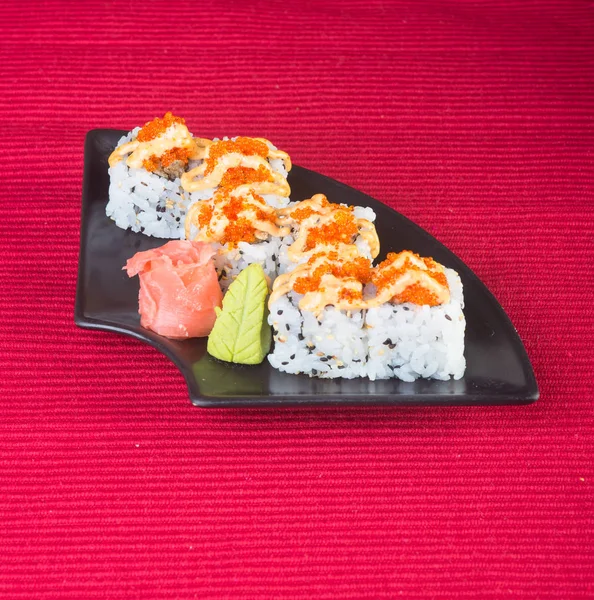 Japán konyha. sushi a háttérben — Stock Fotó