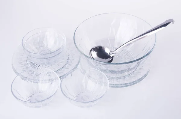 Glass bowl on a background — Stock Photo, Image