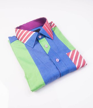 gömlek. arka plan üzerinde katlanmış erkek gömlek