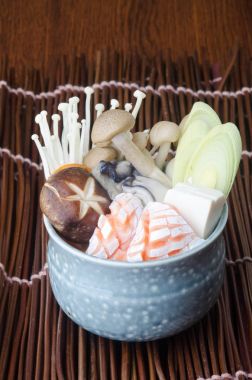 Japon mutfağı. arka planda çorbası