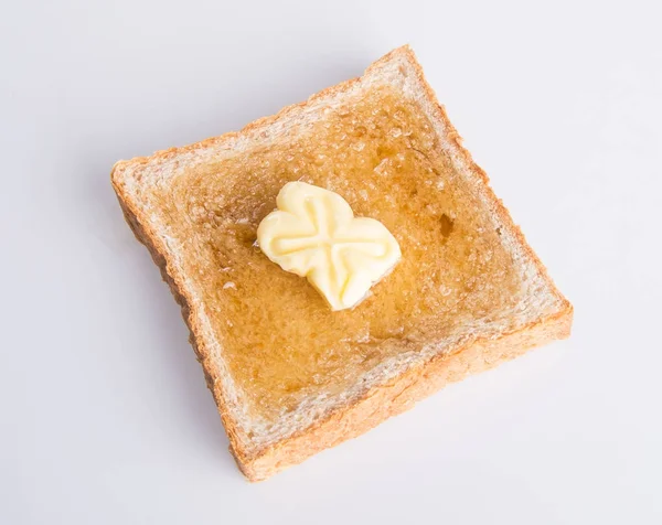 Pane Pane Con Burro Sullo Sfondo — Foto Stock