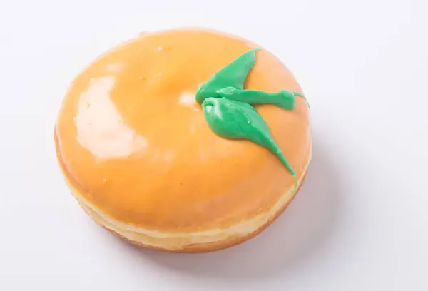 Donut Donut Orange Auf Einem Hintergrund — Stockfoto