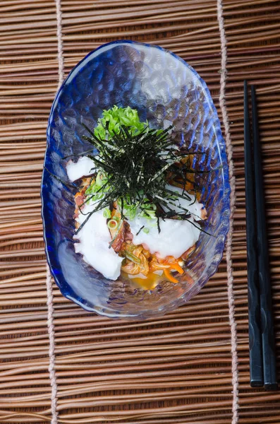 Bucătărie Japoneză Sashimi Fundal — Fotografie, imagine de stoc