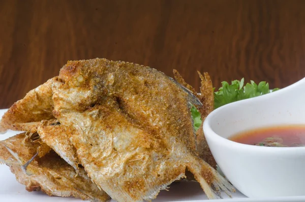 Cocina Japonesa Pescado Frito Sobre Fondo —  Fotos de Stock