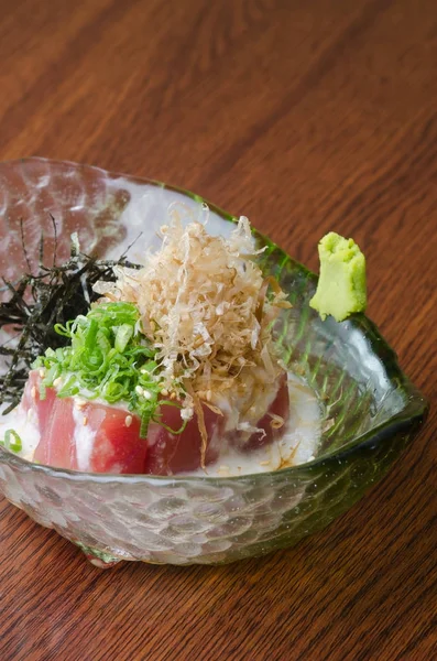 Cocina Japonesa Sashimi Fondo — Foto de Stock