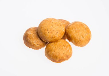 Fıstık kurabiye ya da yuvarlak fıstık çerezleri bir arka plan üzerinde