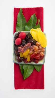 meyve ya da korunmuş mix meyve arka planda korunmuş