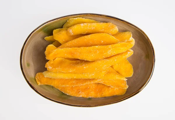 Fette Mango Essiccate Mango Essiccate Uno Sfondo — Foto Stock