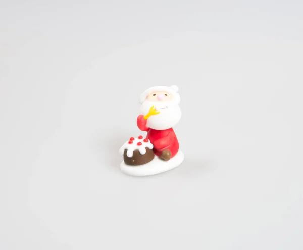 Beeldje Van Kerstman Santa Claus Een Achtergrond — Stockfoto