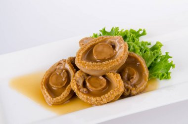 abalones. Çin Mutfağı abalone zemin üzerine.