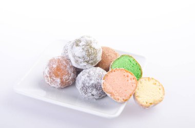 çörek. ufaklıklar donuts arka plan üzerinde