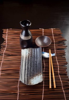 Japon mutfağı. suşi arka arka plan boş