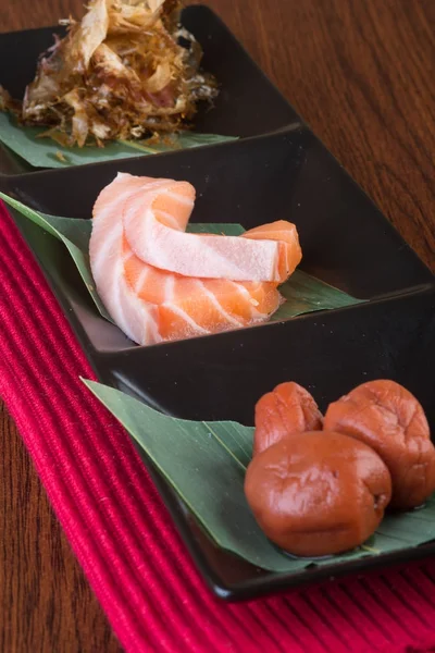 Japon mutfağı. sashimi arka planda — Stok fotoğraf