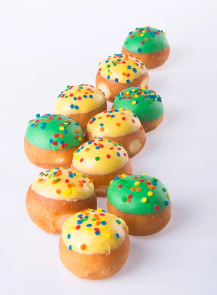 Doce mini donut no fundo — Fotografia de Stock