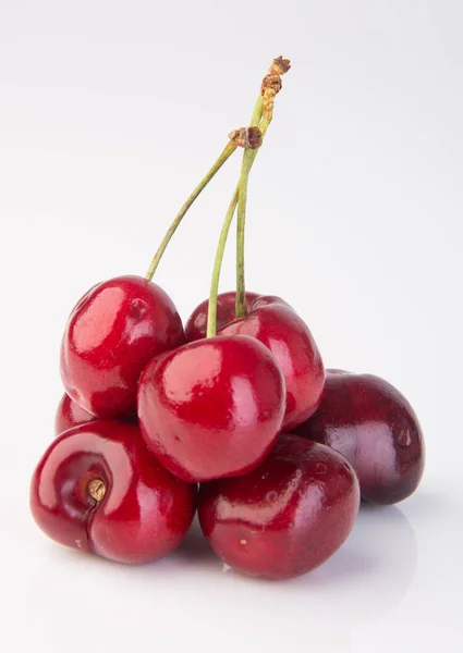 Baya de cereza fresca en el fondo — Foto de Stock